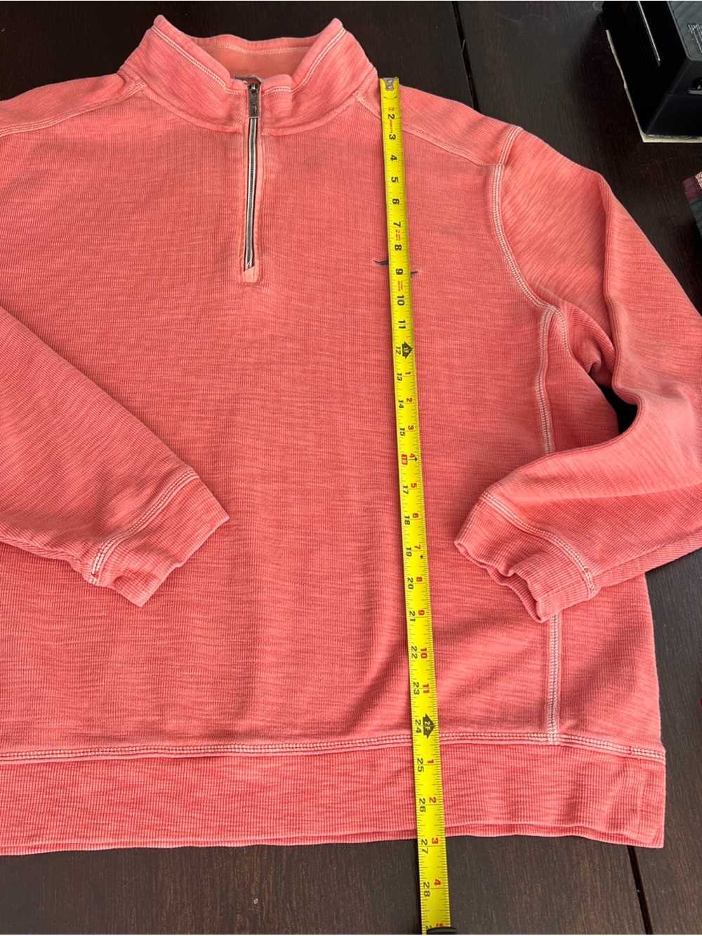 Tommy Bahama 100% Cotton Coral Zip-Up Pullover Sweater - Picture 10 of 13